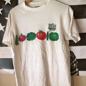 Vintage Whole Foods shirt white L